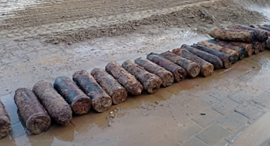 Gelibolu'da tarihin izleri 50 top mermisi bulundu