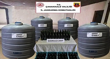 Jandarmadan operasyon! 22.275 litre kaçak şarap ele geçirildi!