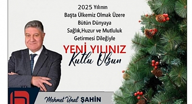 Şahin; "Yeni Yıl umutları ve hedefleri canlandırır"