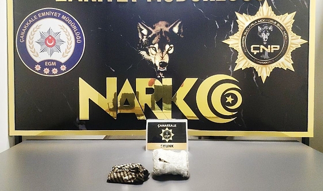 Çanakkale&#039;de 544 gram skunk ele geçirildi