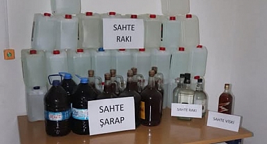 Biga'da sahte içki operasyonu