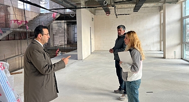 Müdür Demirhan yeni binayı inceledi