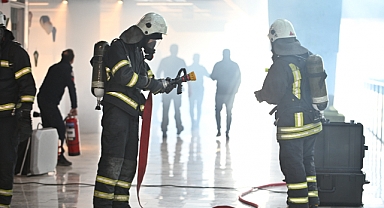 Çanakkale Belediyesi'nde yangın tatbikatı