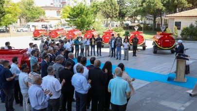 Eceabat’ta orman yangınlarına müdahale için 10 arazöz köylere teslim edildi!