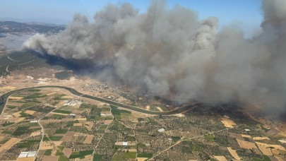 Ayvacık’ta orman yangını devam ediyor