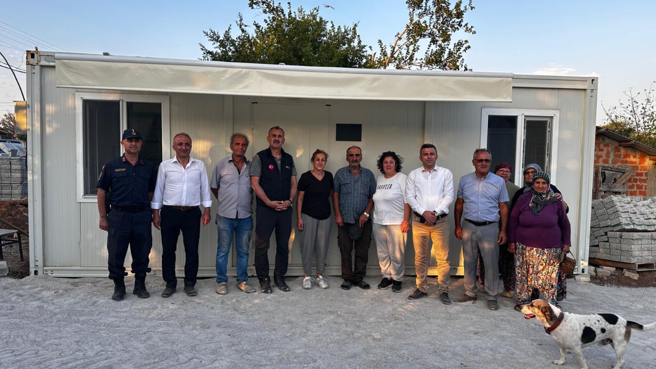 Yangın mağduru 2 vatandaşın geçici barınma ihtiyacı karşılandı