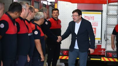 Başkan Erkek'ten itfaiyeye ziyaret
