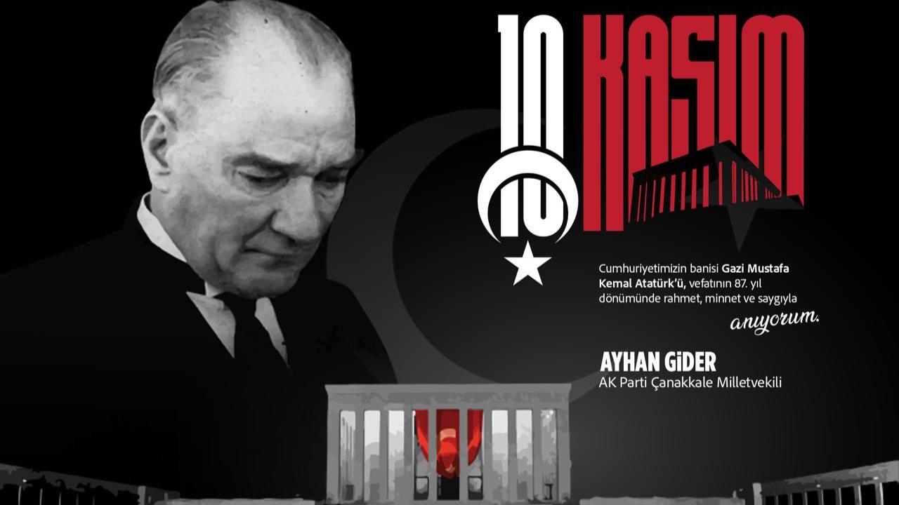 Ayhan Gider’den 10 Kasım mesajı