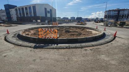 Barış Mahallesinde kavşak düzenleme çalışması…