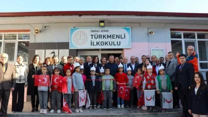 Türkmenli İlkokulu’na yeni kütüphane