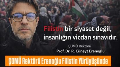 Erenoğlu, Yeni yılın ilk gününde Filistin için yürüdü