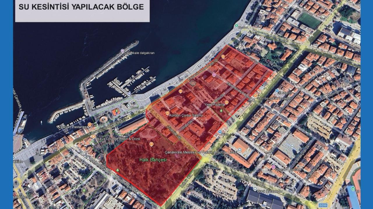 Çanakkale’de su kesintisi duyurusu...