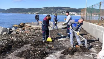 Yağışların ardından temizlik çalışmaları sürüyor