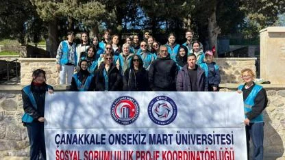 ÇOMÜ öğrencilerinden tarihe saygı etkinliği