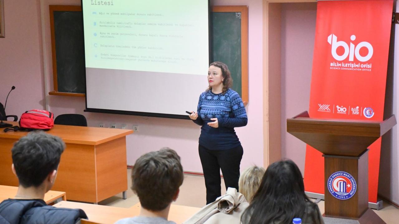 ÇOMÜ’de Deprem Haftası paneli