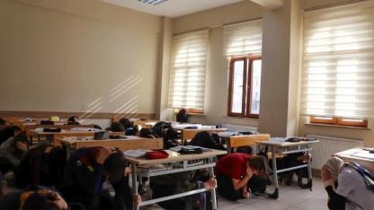 Deprem tatbikatı yapıldı