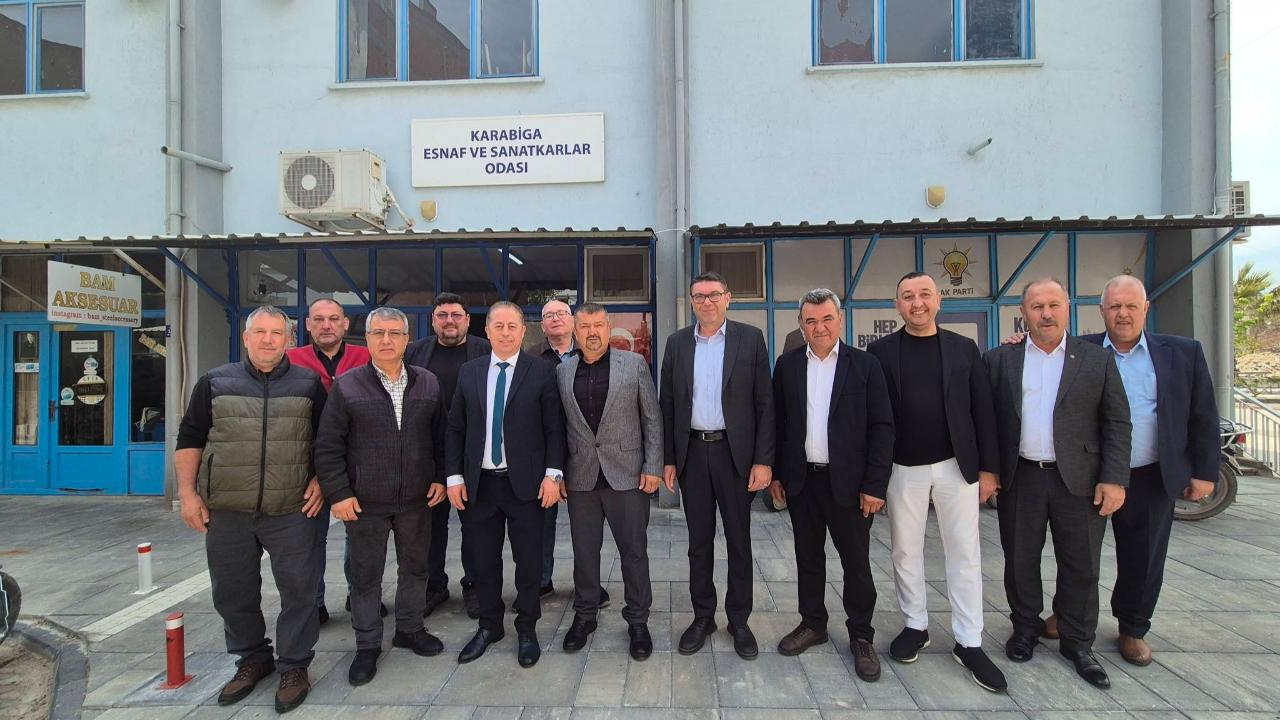 Başkan Özcan’dan Karabiga Esnaf Odası’na ziyaret