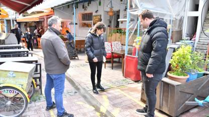 Muhtarlarla birlikte sorunlar yerinde tespit ediliyor