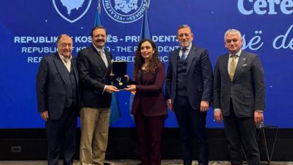 TOBB Başkanı Hisarcıklıoğlu’na Kosava’dan üst düzey devlet nişanı